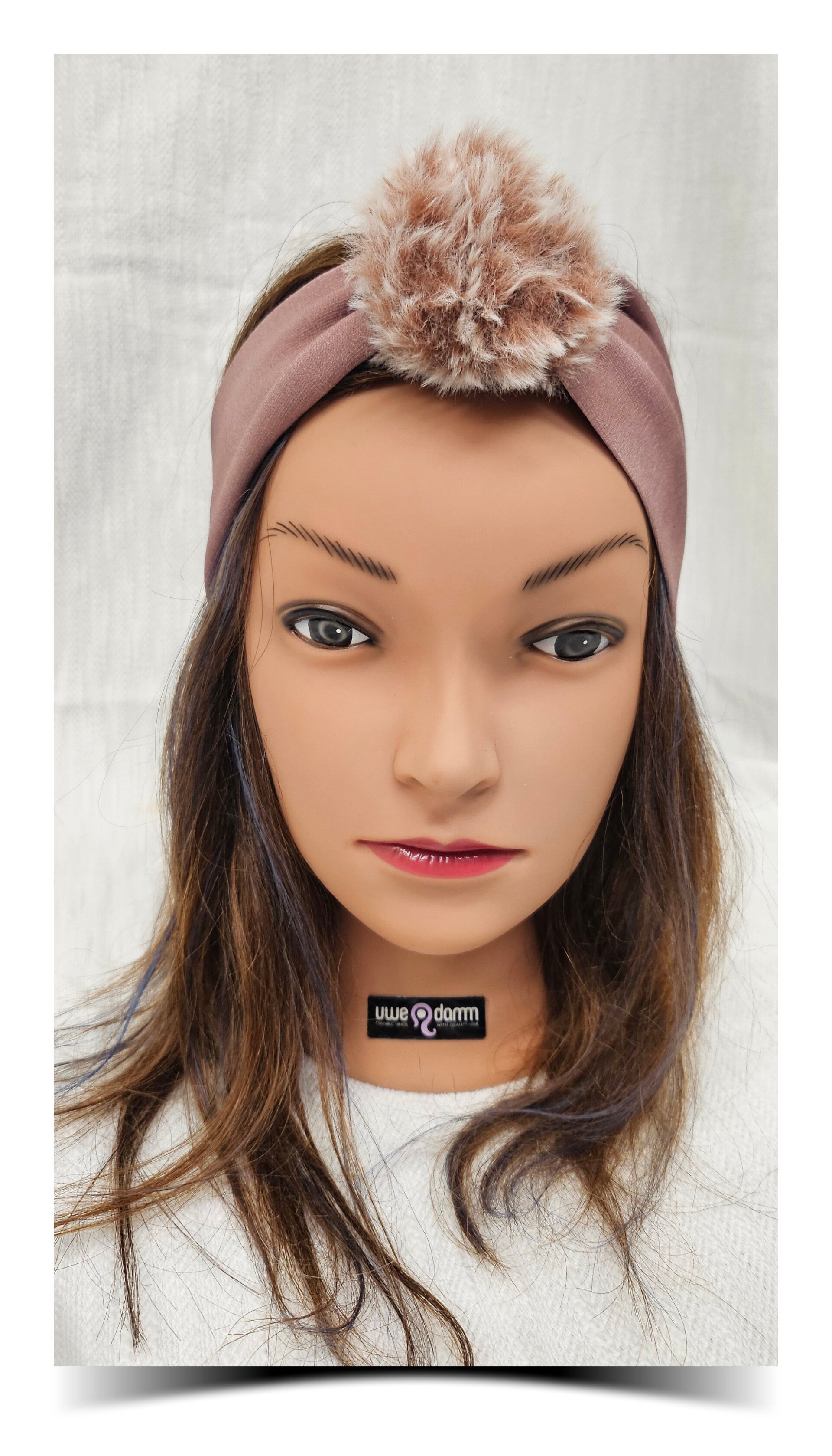 Rosé Fur – Jersey Stirnband mit Kunstfell