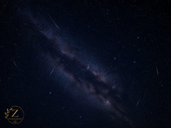 Meteor Shower And Milky Way