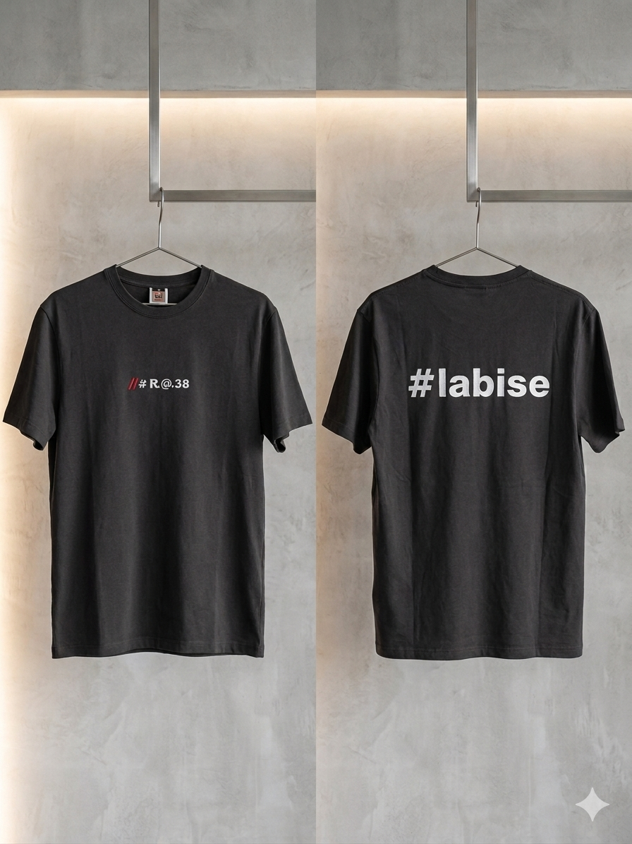 Tee-shirt noir brodé LA BISE