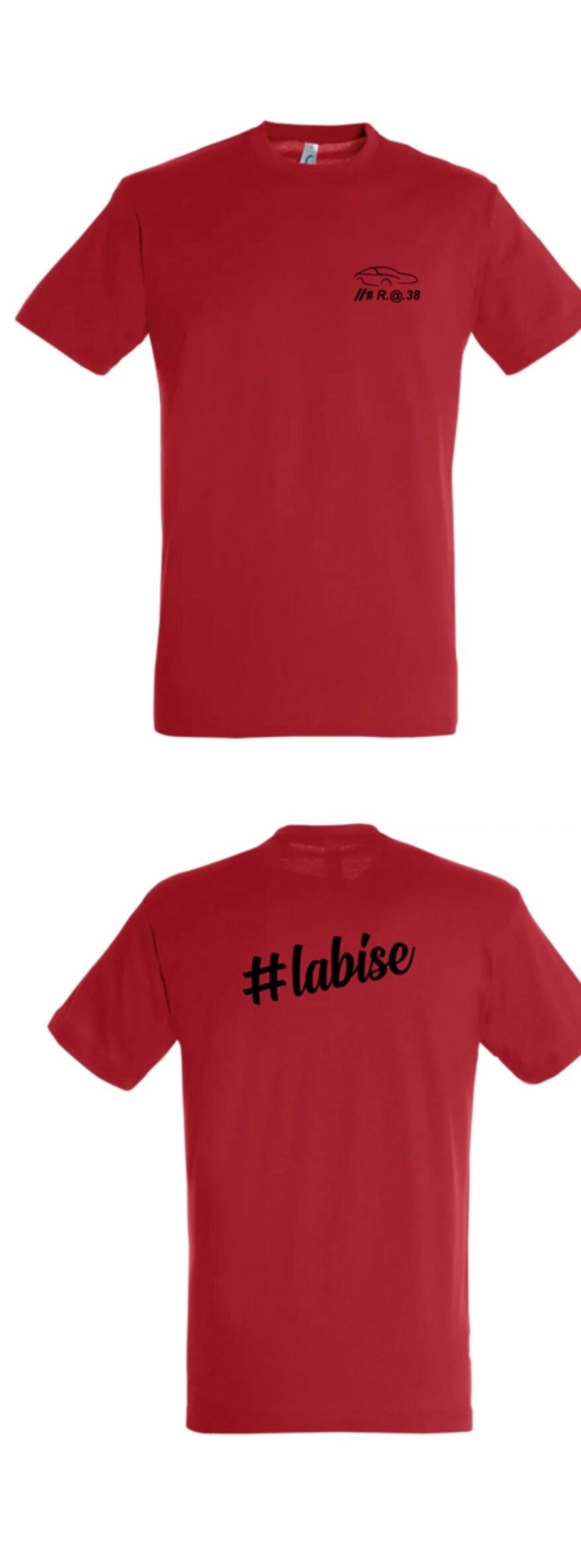 Tee shirt R@38 rouge