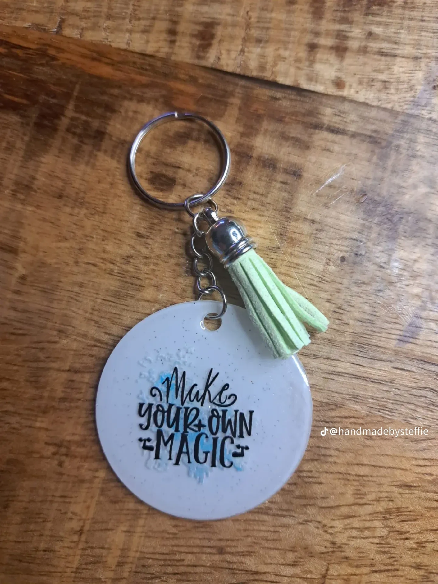 Sleutelhanger met positieve tekst