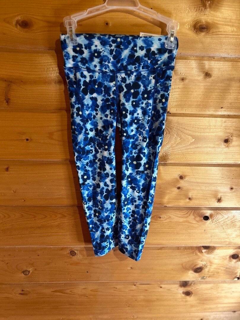 Blue floral active leggings 💙
