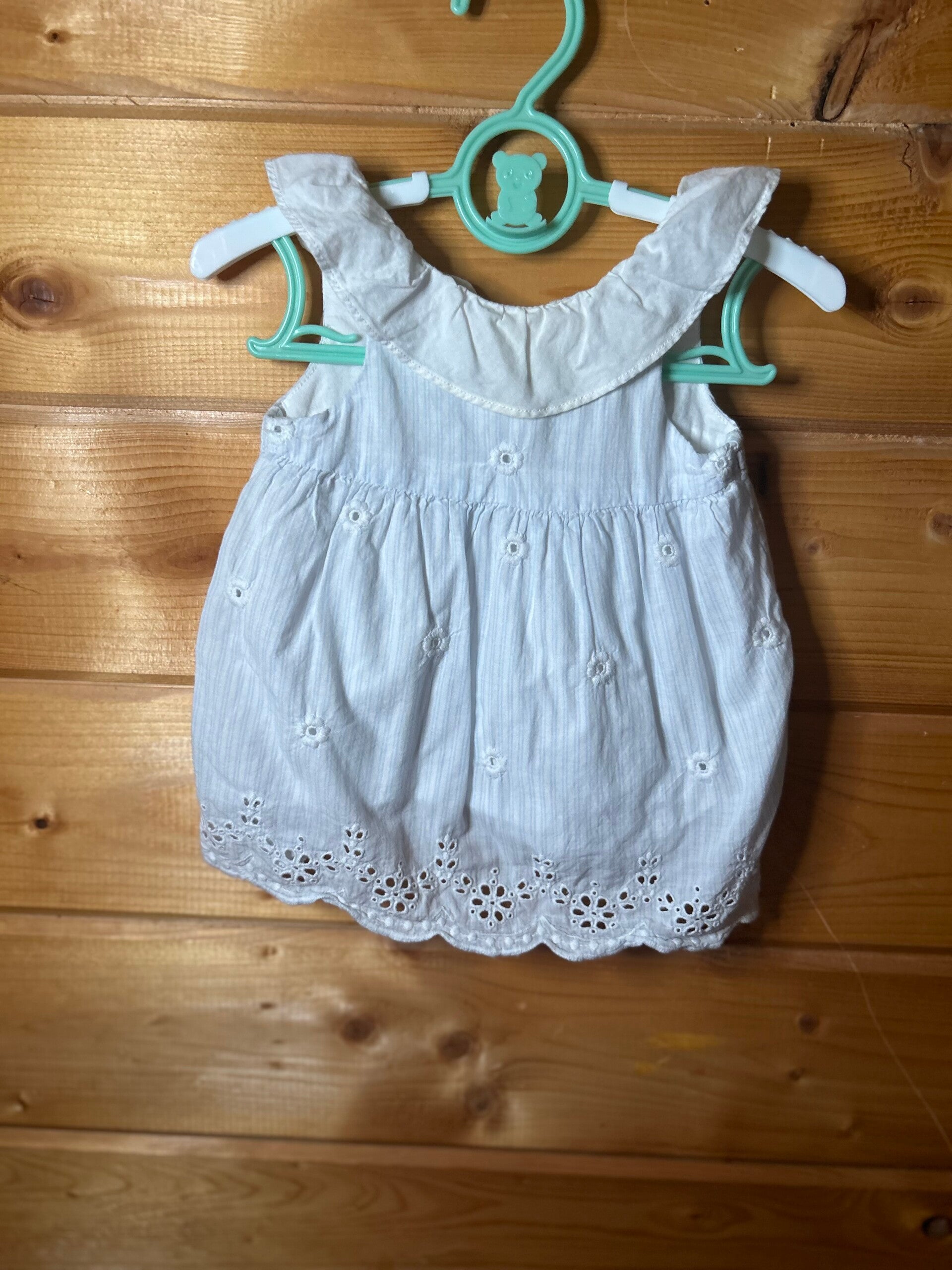 Janie and Jack White Eyelet Dress – 0–3 Months 🤍