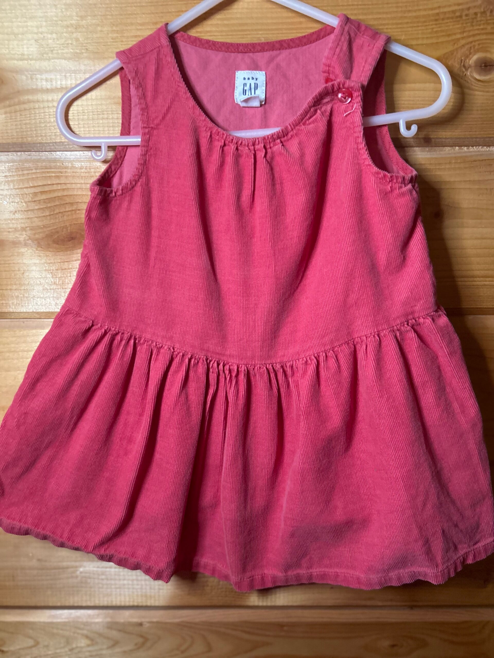 Adorable rose-pink Baby GAP sleeveless corduroy dress