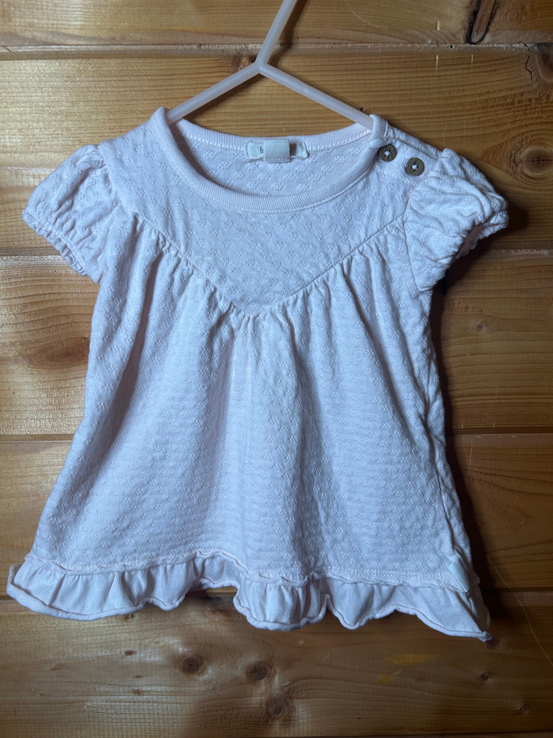 🌸 Burt’s Bees Baby blush pink eyelet top