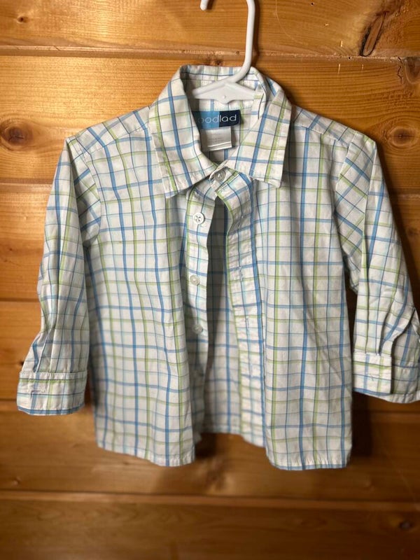 Boys Goodlad long-sleeve button-down shirt 💙🤍
