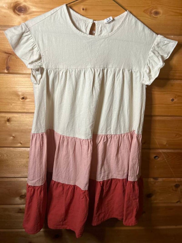 SHEIN Teen Tiered Color-Block Dress | Size 8–9Y