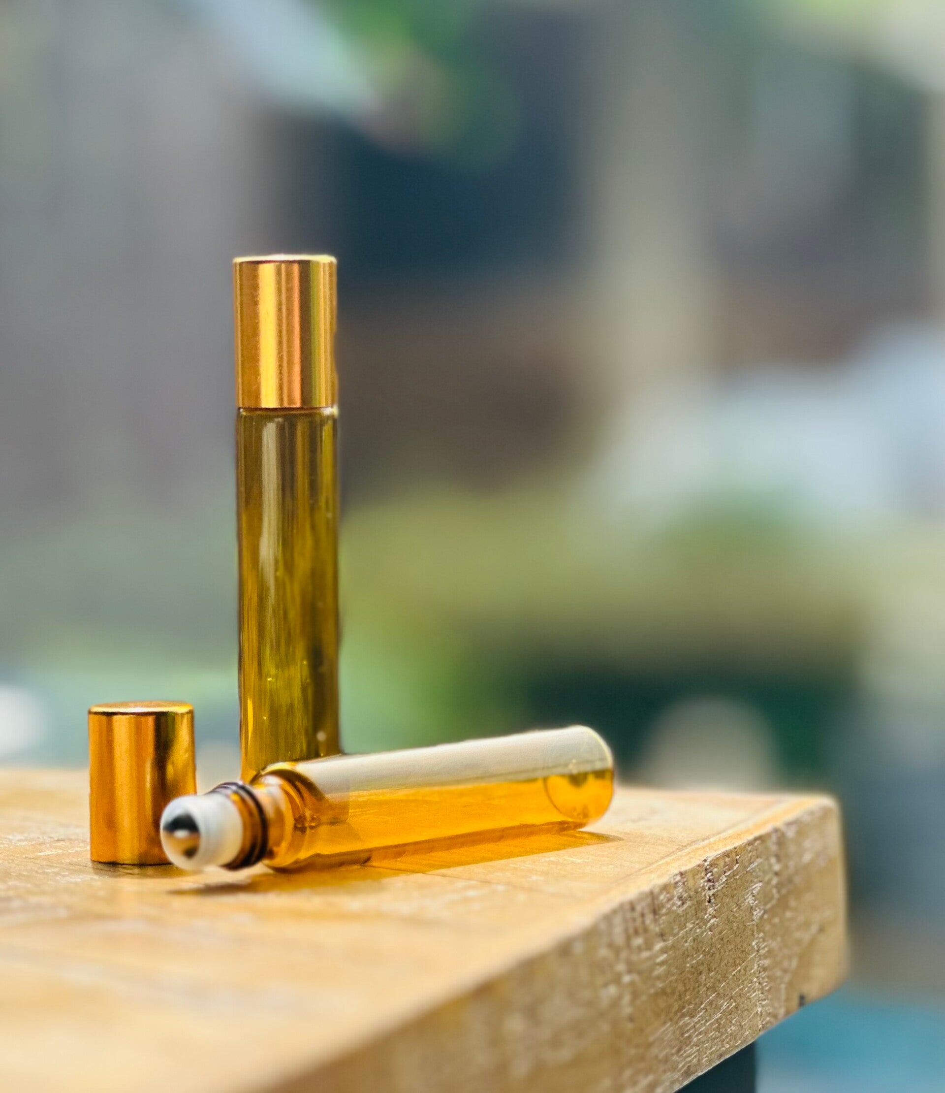 Rollerflesje amberkleurig