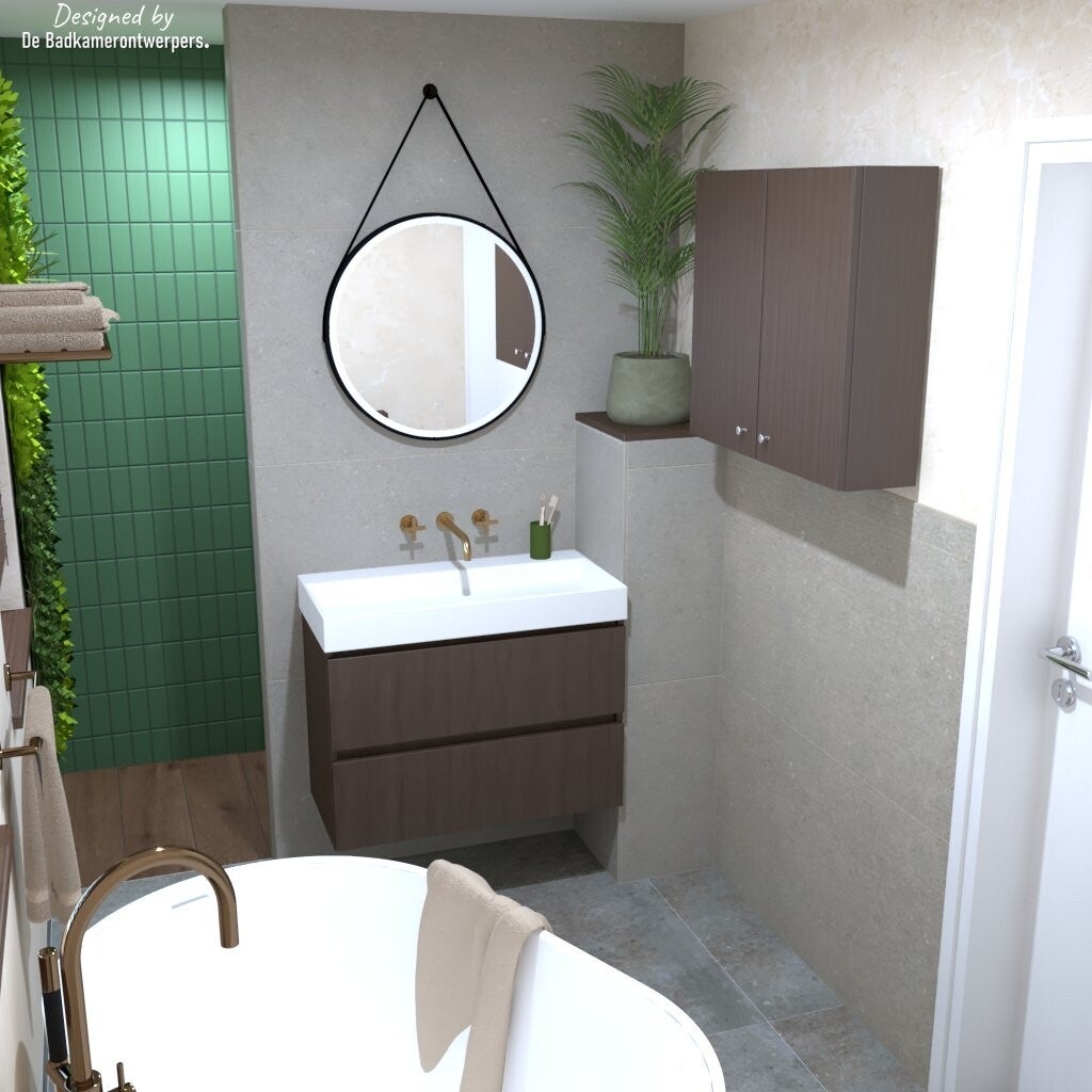 Mooie oplossing voor badkamer