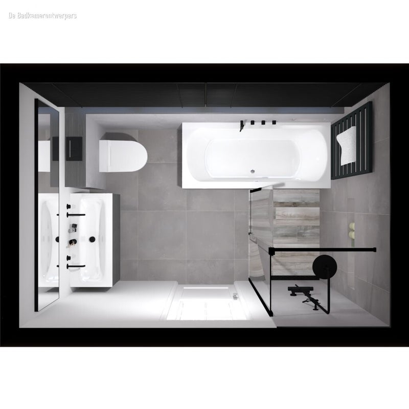 Strakke klieine badkamer