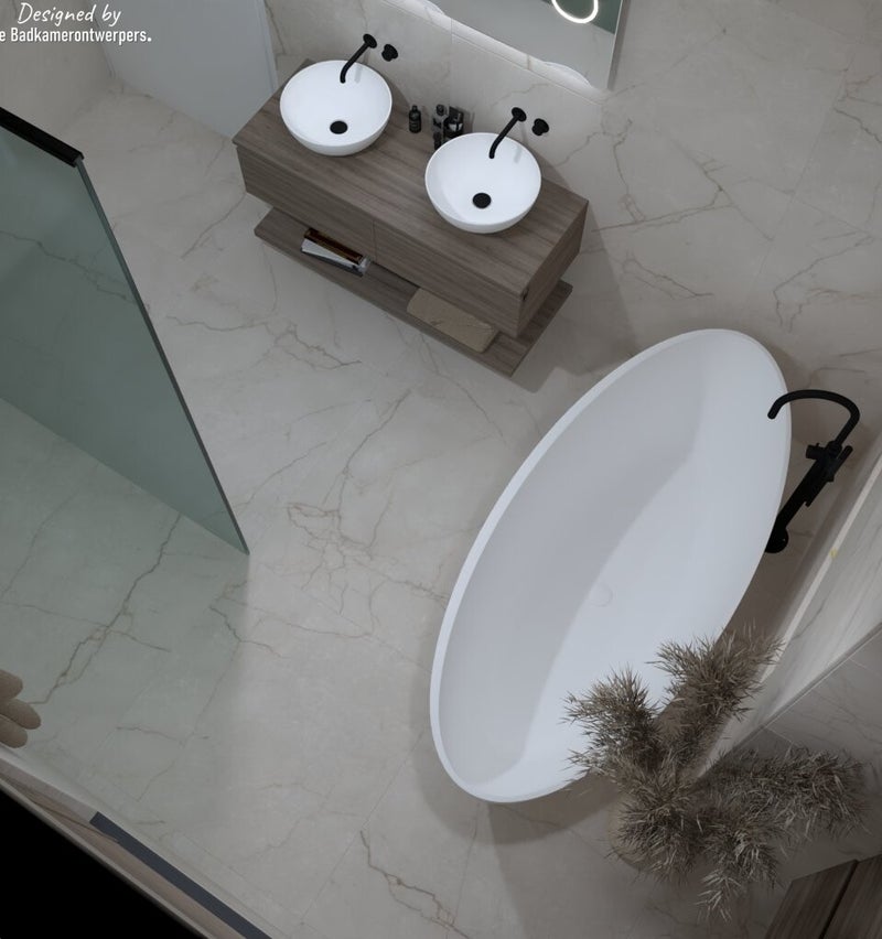 Schuin dak in badkamer