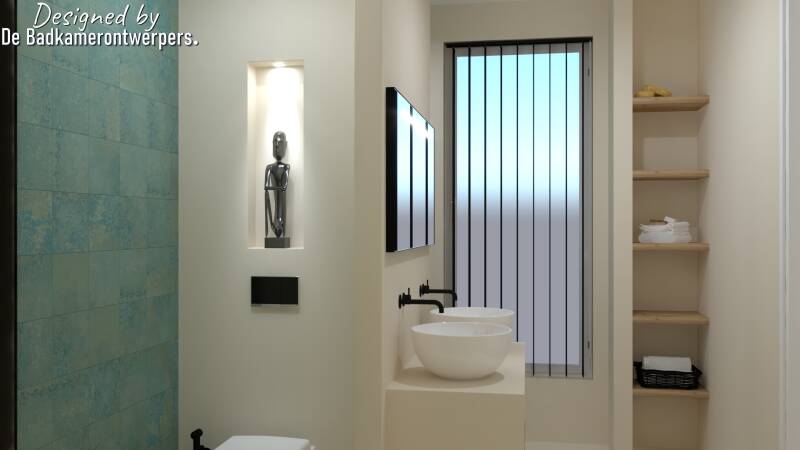 Toilet met nis
