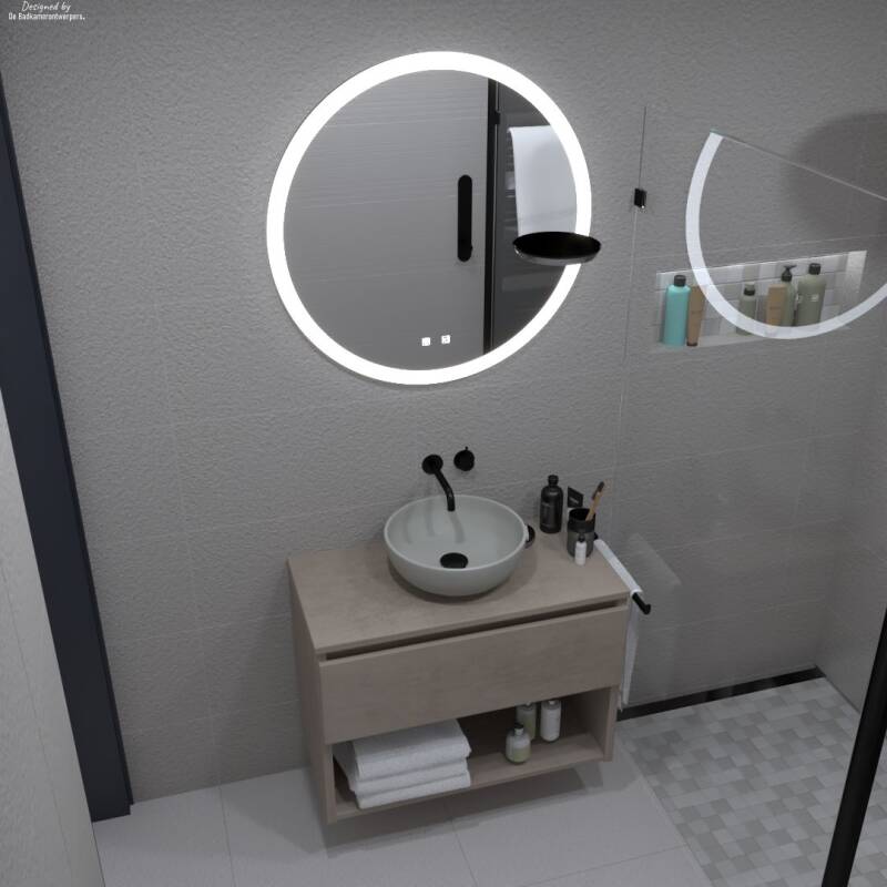 Verlichte ronde spiegel