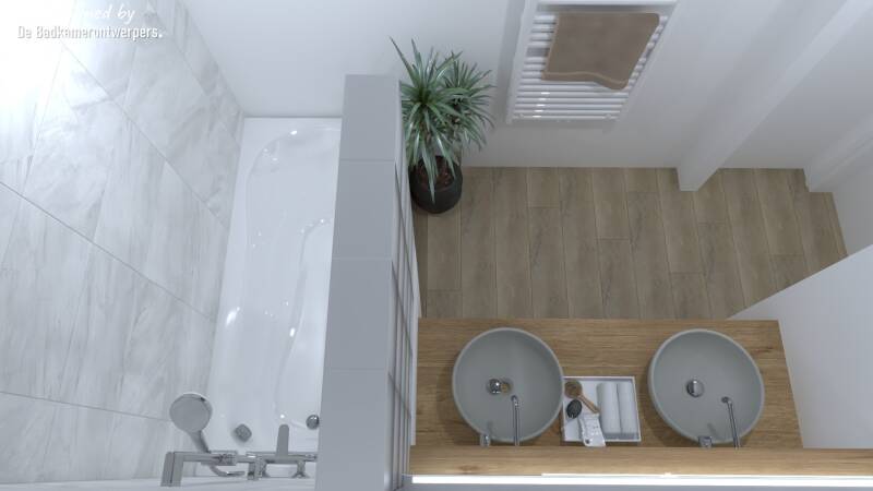 badkamer met glastegels