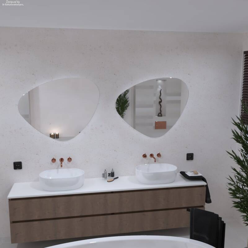 Breed primabad badmeubel in hout 