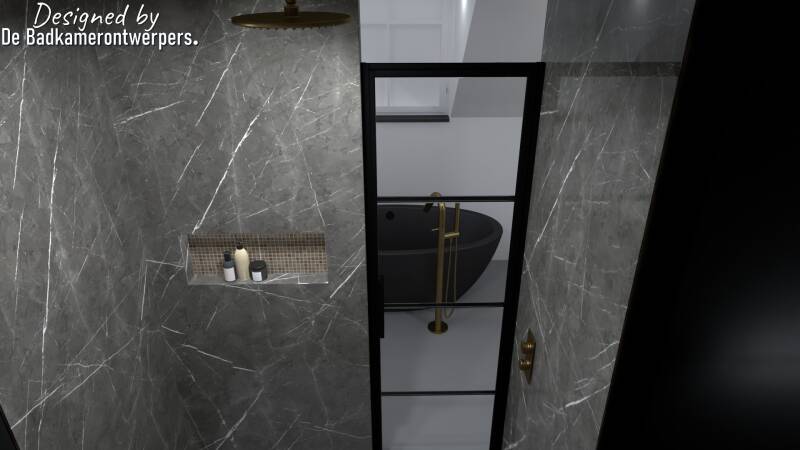 Badkamer met metrotegels