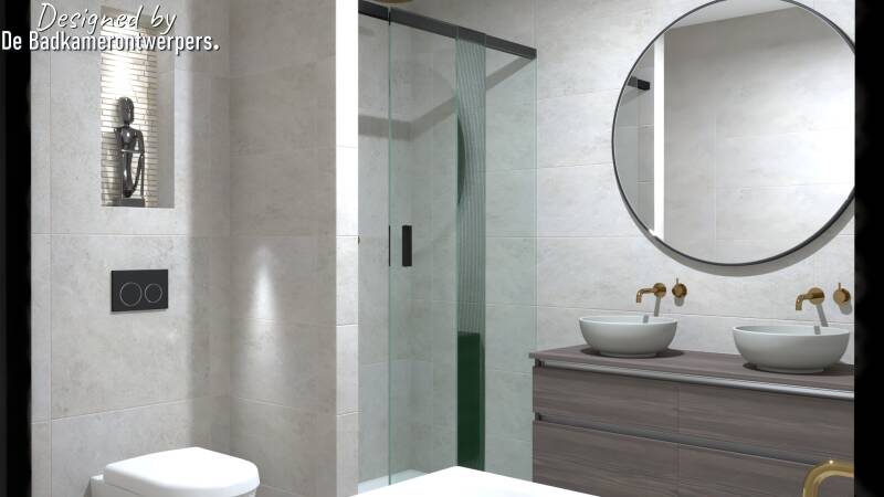Voorbeeld Badkamer met indirecte verlichting