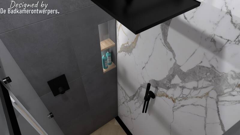 Verlichte nis in douche