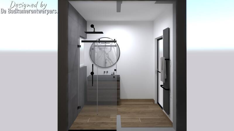 Zijaanzicht tienerbadkamer