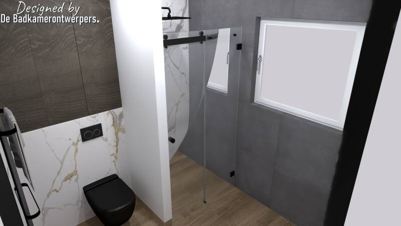 Design badkamer in bungalow