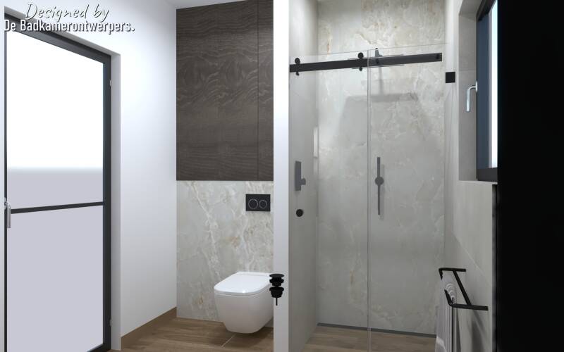 Verlichte nis in douche