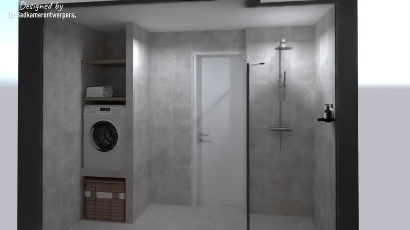 Badkamer met sealskin douche