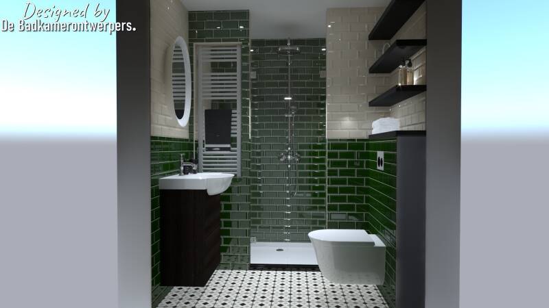 Kleine klassiek badkamer