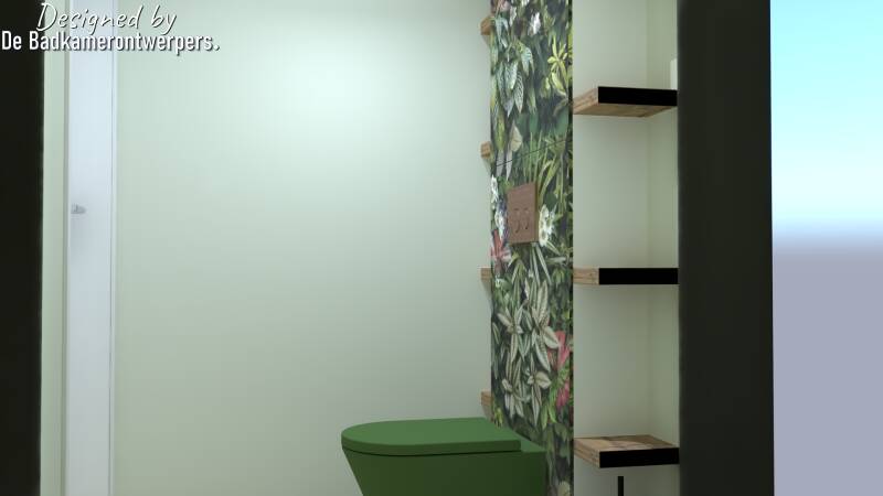 bloemrijke toiletruimte