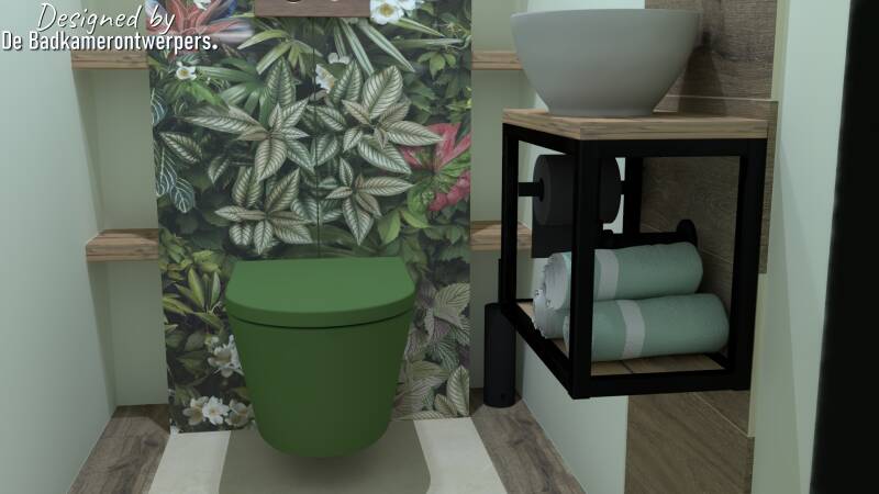 Groene toiletpot
