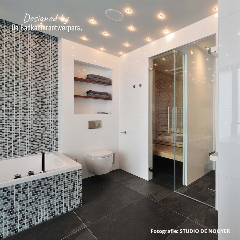 Ontwerp wellness-badkamer - entree sauna en stoombad