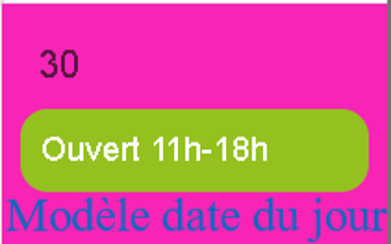 modèle date du jour