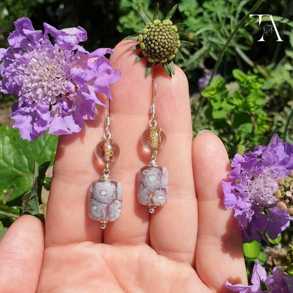 Purple flower beads