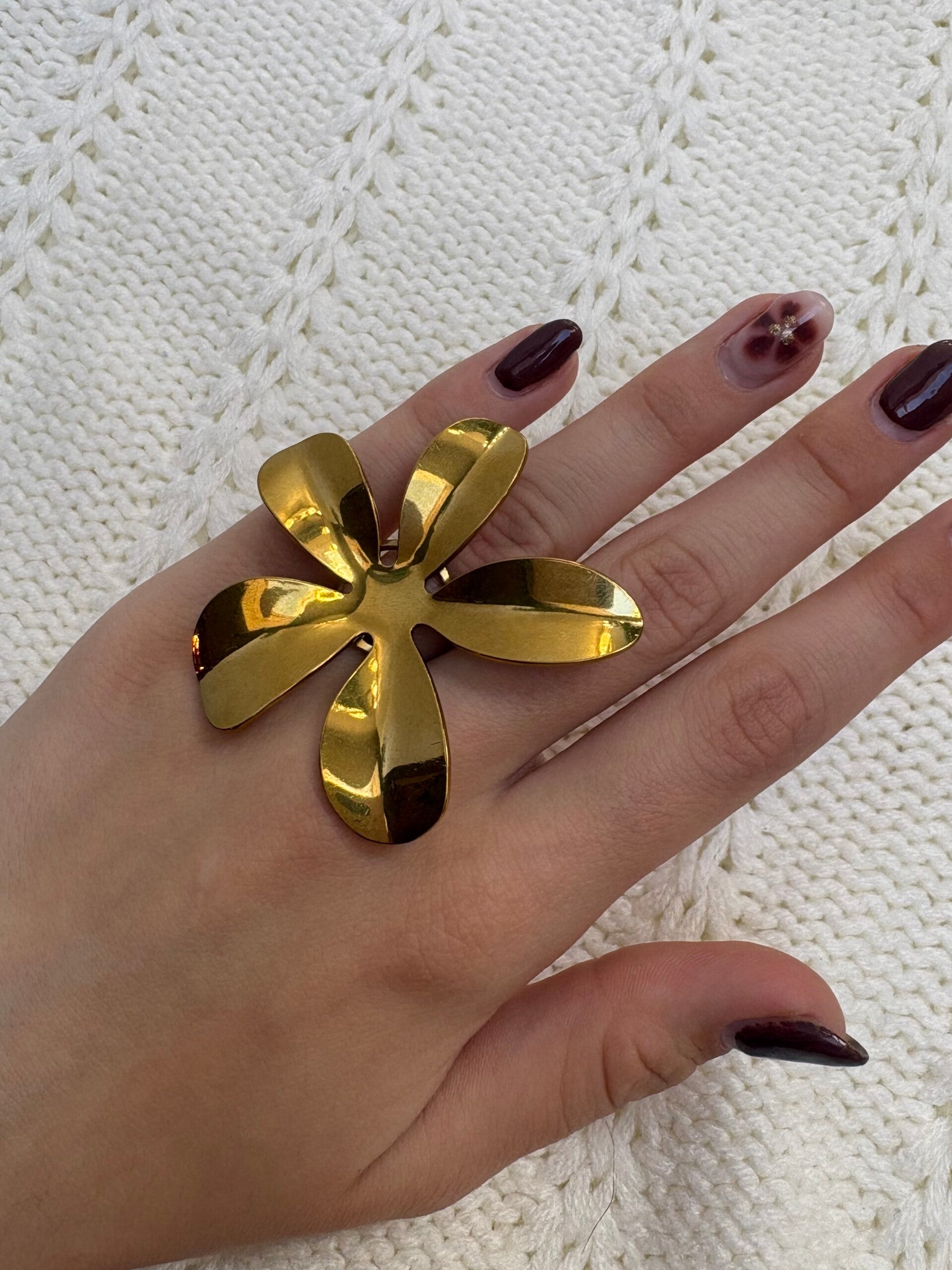 Ring Flower - goud