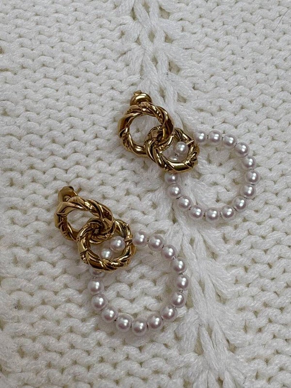 Oorbellen Pearly - goud