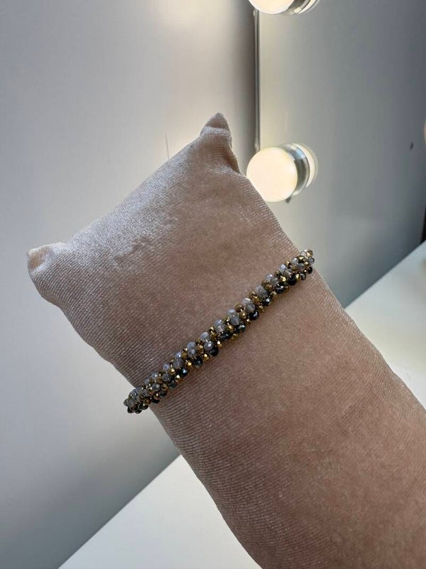 Bangle open Beads - goud