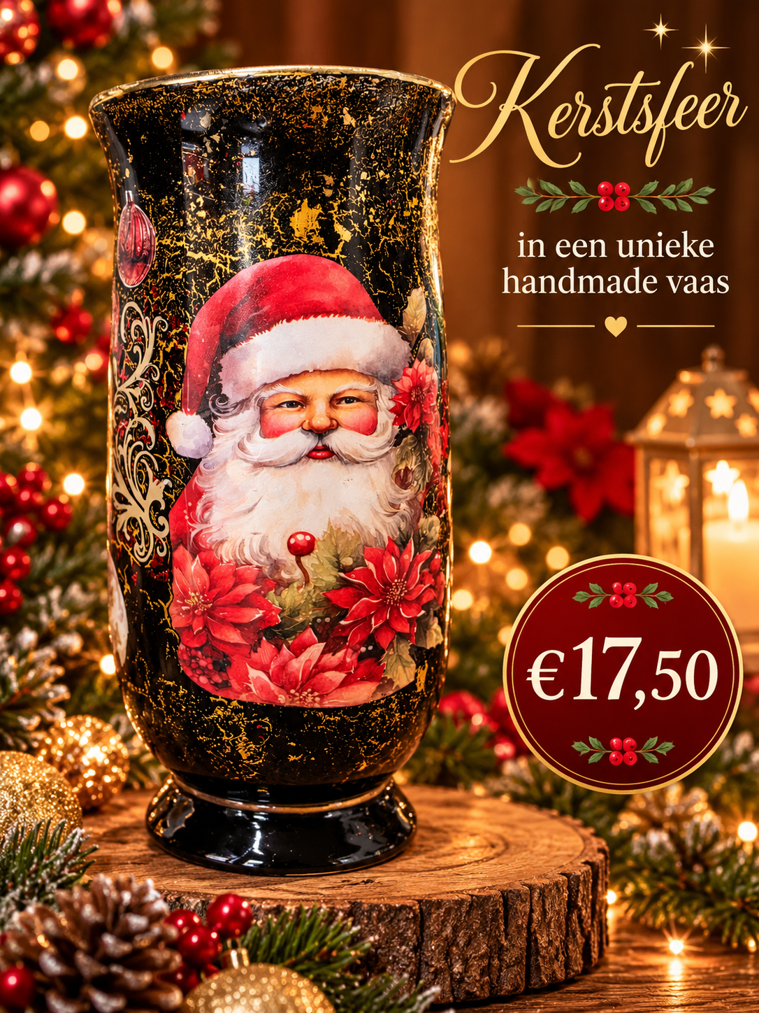 Prachtige kerstvaas