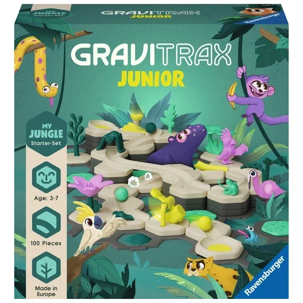 Ravensburger - Gravitrax Junior - Starter Set My Jungle 100 pièces - Dès 3 ans - Version française SH