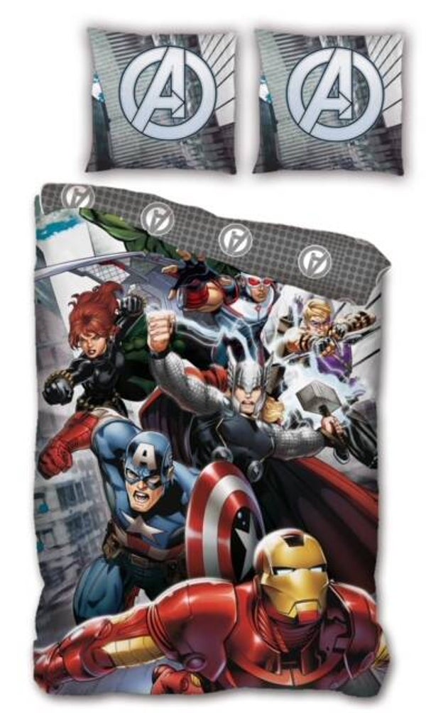 Housse de couette + taie d'oreiller Avengers 140x200 cm
