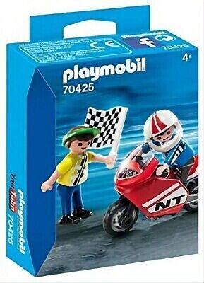 Playmobil 70425 - Deux Enfants avec Mini Moto de Course neuf.  Jeu de construction