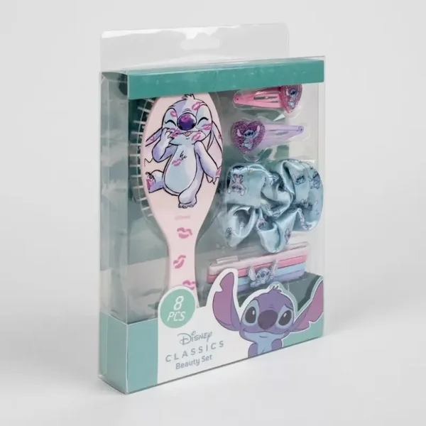 Ensemble brosse et accessoires pour cheveux Lillo & Stitch set 8 pcs