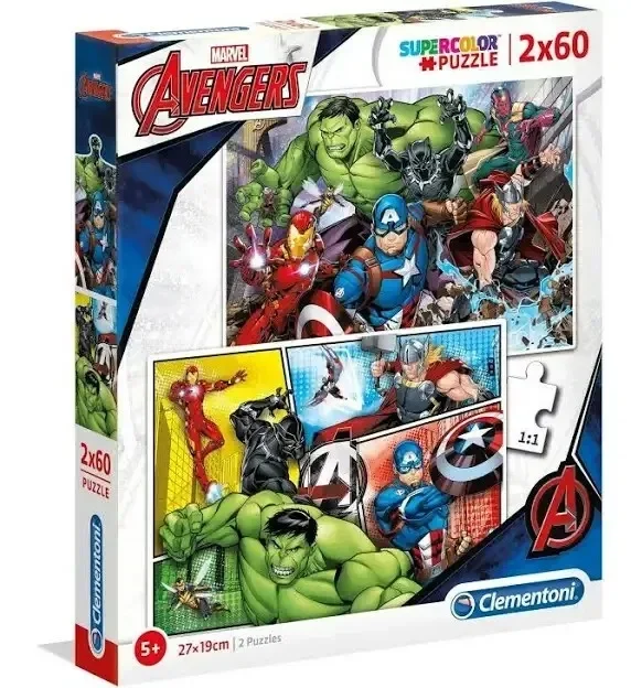 Puzzles 2x60 pièces - Marvel The Avengers - SuperColor