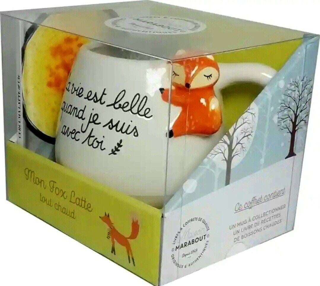 Coffret Mon Fox Latte tout chaud - Chocolat chaud & Cie avec un mug Renard SH
