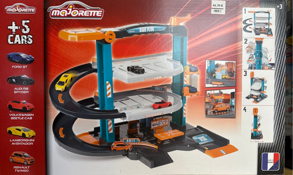 Garage Majorette City Flex + 5 voitures