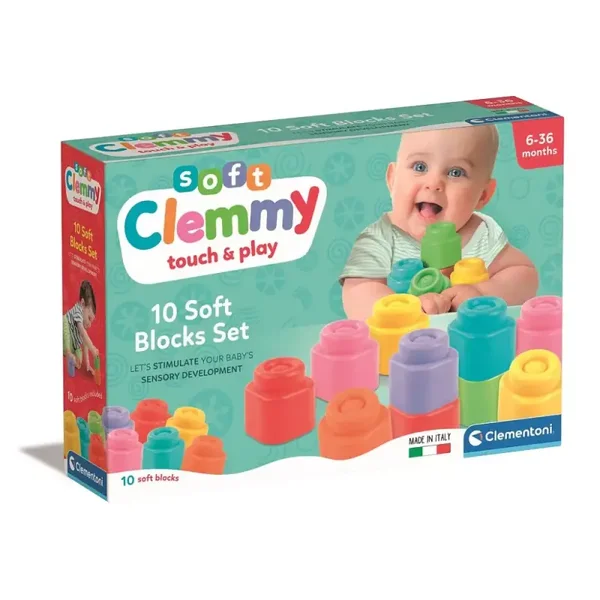 Clementoni cubes clemmy blocks pour bébé 6-36 mois