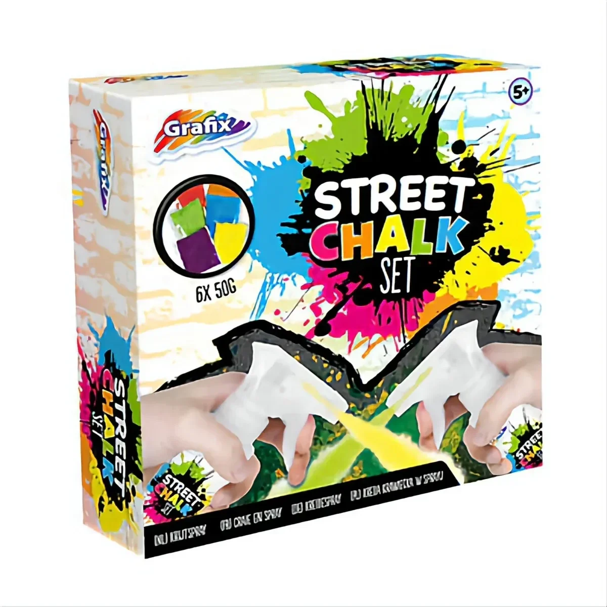 Craie En Spray Street Chalk Set Grafix à partir de 5 ans Lavable à l'eau SH