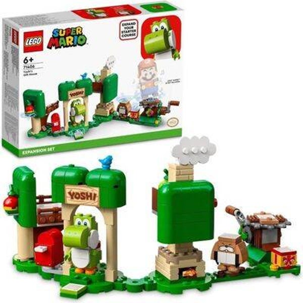 Ensemble d’Extension La Maison Cadeau de Yoshi, Jouet Super Mario Lego 71406 , Figurine, avec Manège SH