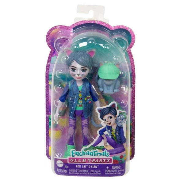 Enchantimals - Bêtes Citadines - Poupée Chat Garcon Et Figurine - Mini Poupée - 4 Ans Et + SH