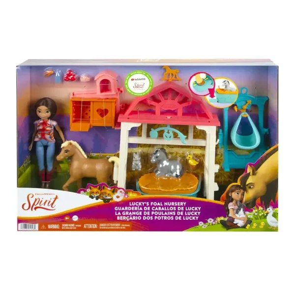 Spirit La Pouponnière de Poulains de Lucky - Spirit DreamWorks Jouet Enfant Dès 3 ans