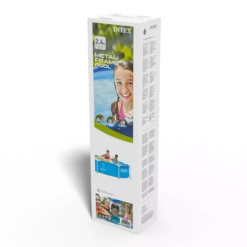 Piscine INTEX Tubulaire Metal Frame ronde 2,44 x 0,51 m Piscine Pour Enfant SH