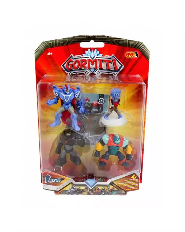Gormiti - Pack de 4 personnages Figurine de 5 cm + Inclus Giochi Preziosi SH Dès 4 ans